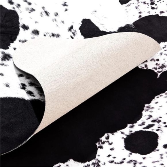 Faux Cowhide Rug 3.6 x2.3 Feet,Cute Cow Hide Rug for Living Room Bedroom Western - Picture 5 of 7
